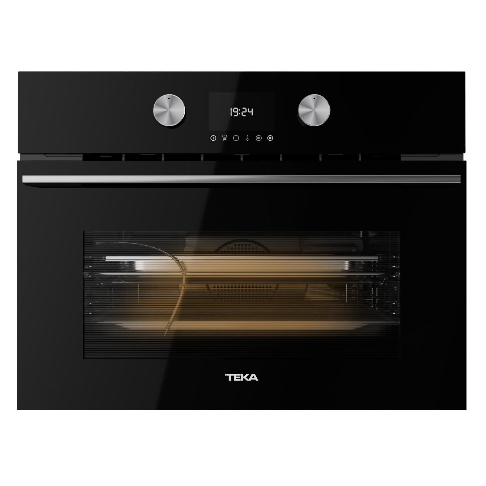 Cuptor compact multifuncțional, combi cu aburi cu 15 funcţii de preparare - Teka HLC 8470 SC BK 2