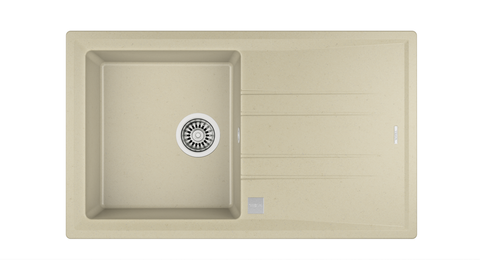 Chiuvetă Tegranite+, 1 cuvă și 1 picurător, instalare Inset - Teka Stone 50 B-TG 1B 1D 3