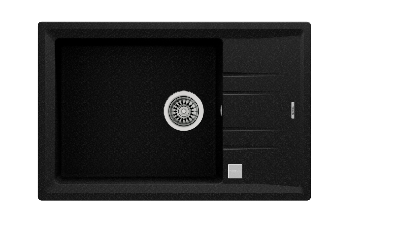 Chiuvetă Tegranite+, 1 cuvă și 1 picurător, instalare Inset - Teka Stone 60 S-TG 1B 1D 3