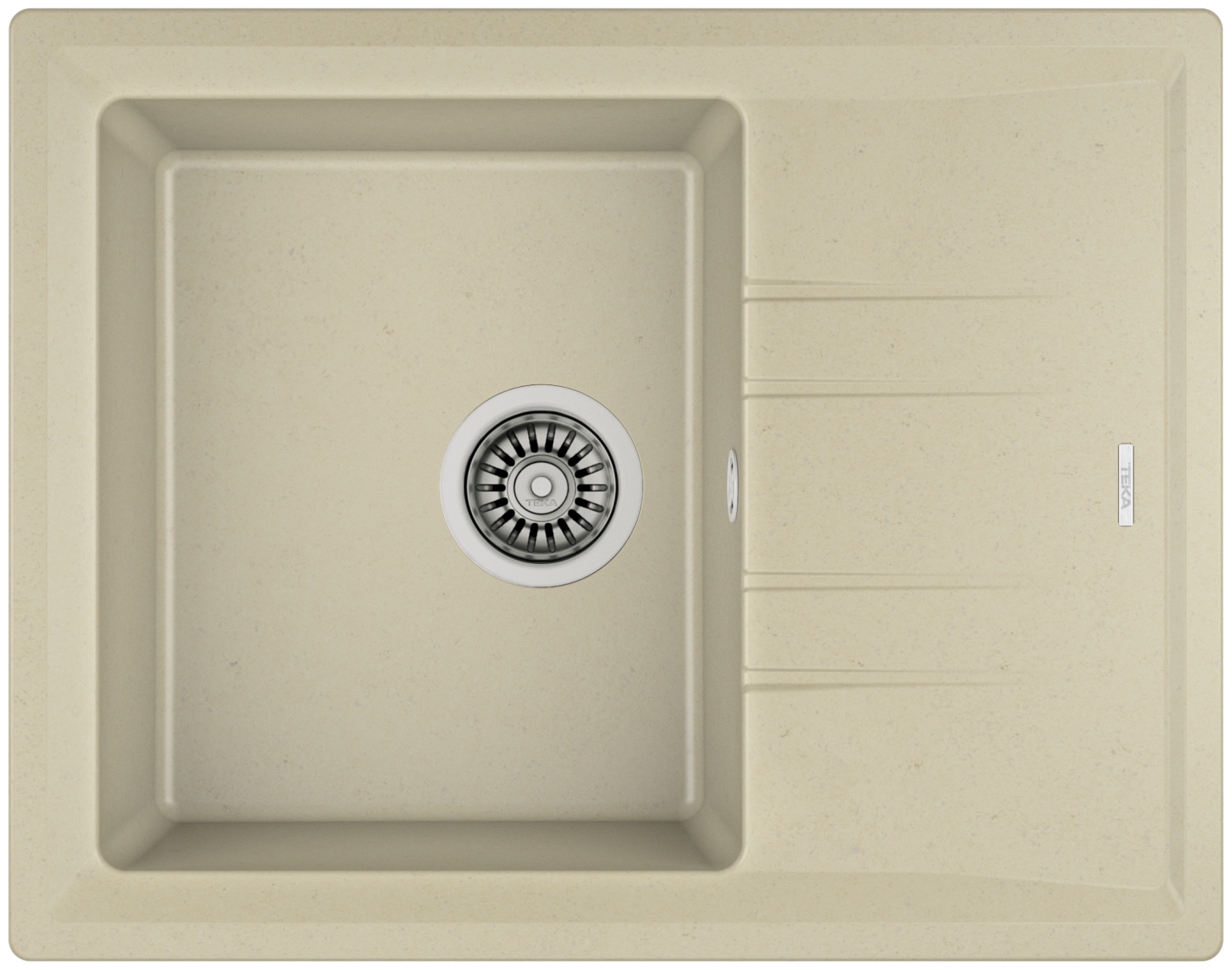 Chiuvetă Tegranite+, 1 cuvă și 1 picurător, instalare Inset - Teka Stone 45 S-TG 1B 1D 3