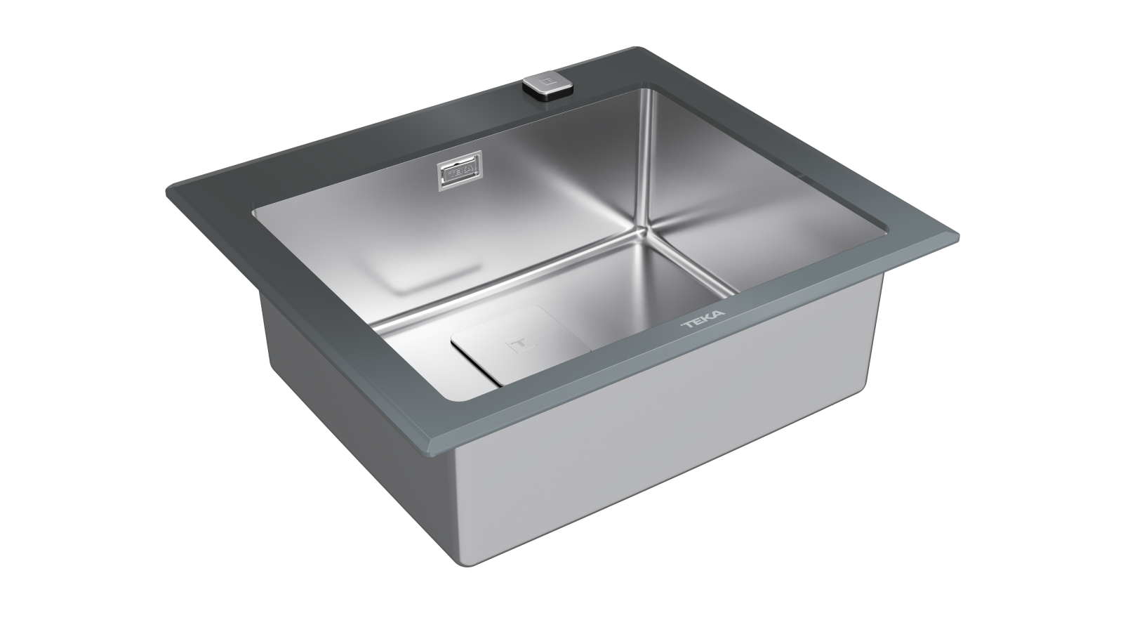 Chiuvetă cu finisaj din cristal PureLine, 1 cuvă din inox - Teka Diamond RS15 1B 6