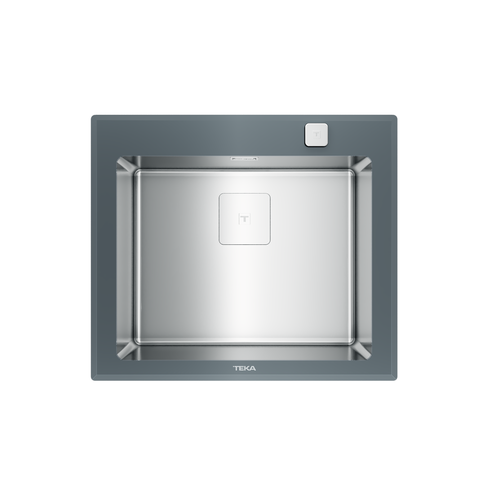 Chiuvetă cu finisaj din cristal PureLine, 1 cuvă din inox - Teka Diamond RS15 1B 2