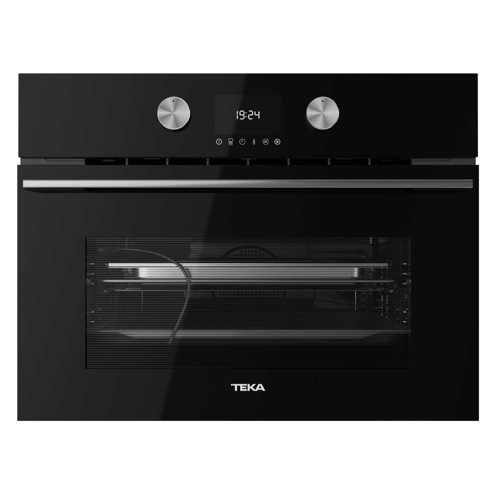 Cuptor compact multifuncțional, combi cu aburi cu 15 funcţii de preparare - Teka HLC 8470 SC BK