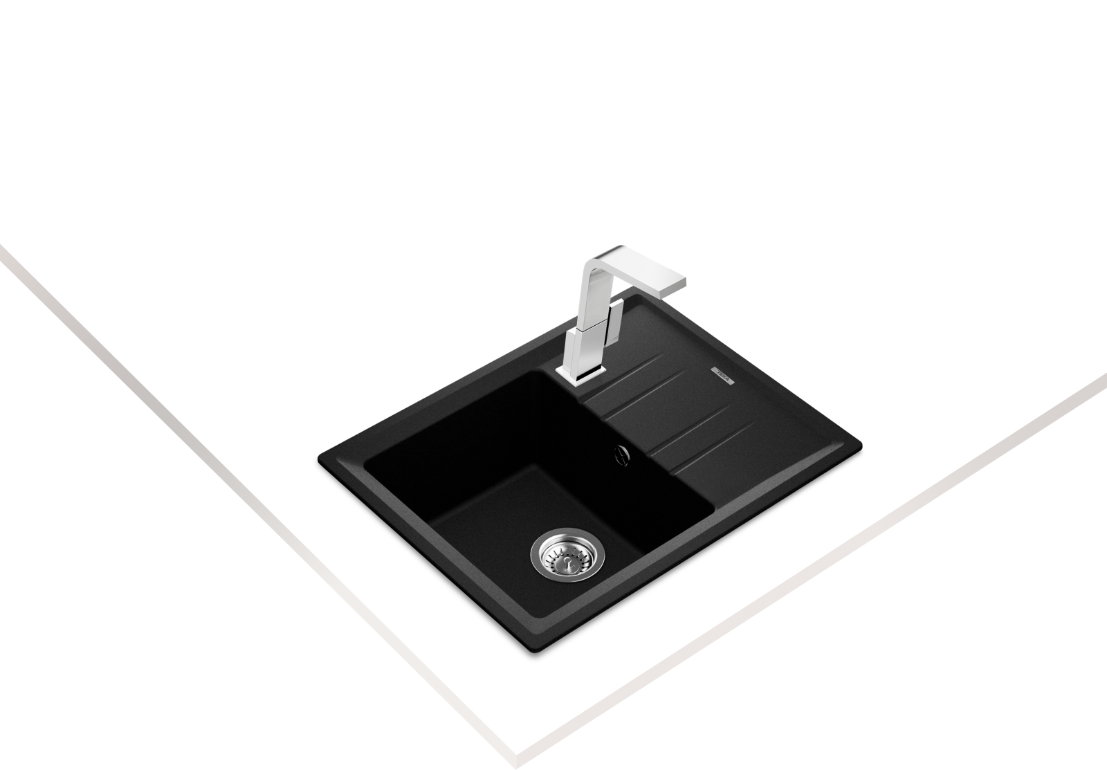 Chiuvetă Tegranite+, 1 cuvă și 1 picurător, instalare Inset - Teka Stone 45 S-TG 1B 1D 4