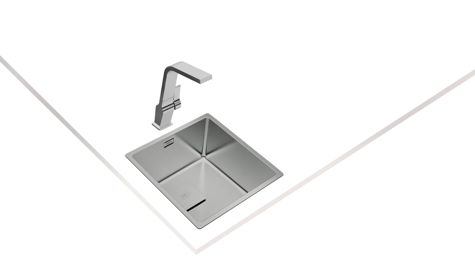 Chiuvetă "PureLine” din inox, 1 cuvă, instalare Undermount, Top & Flush - Teka FlexLinea RS15 40.40 7