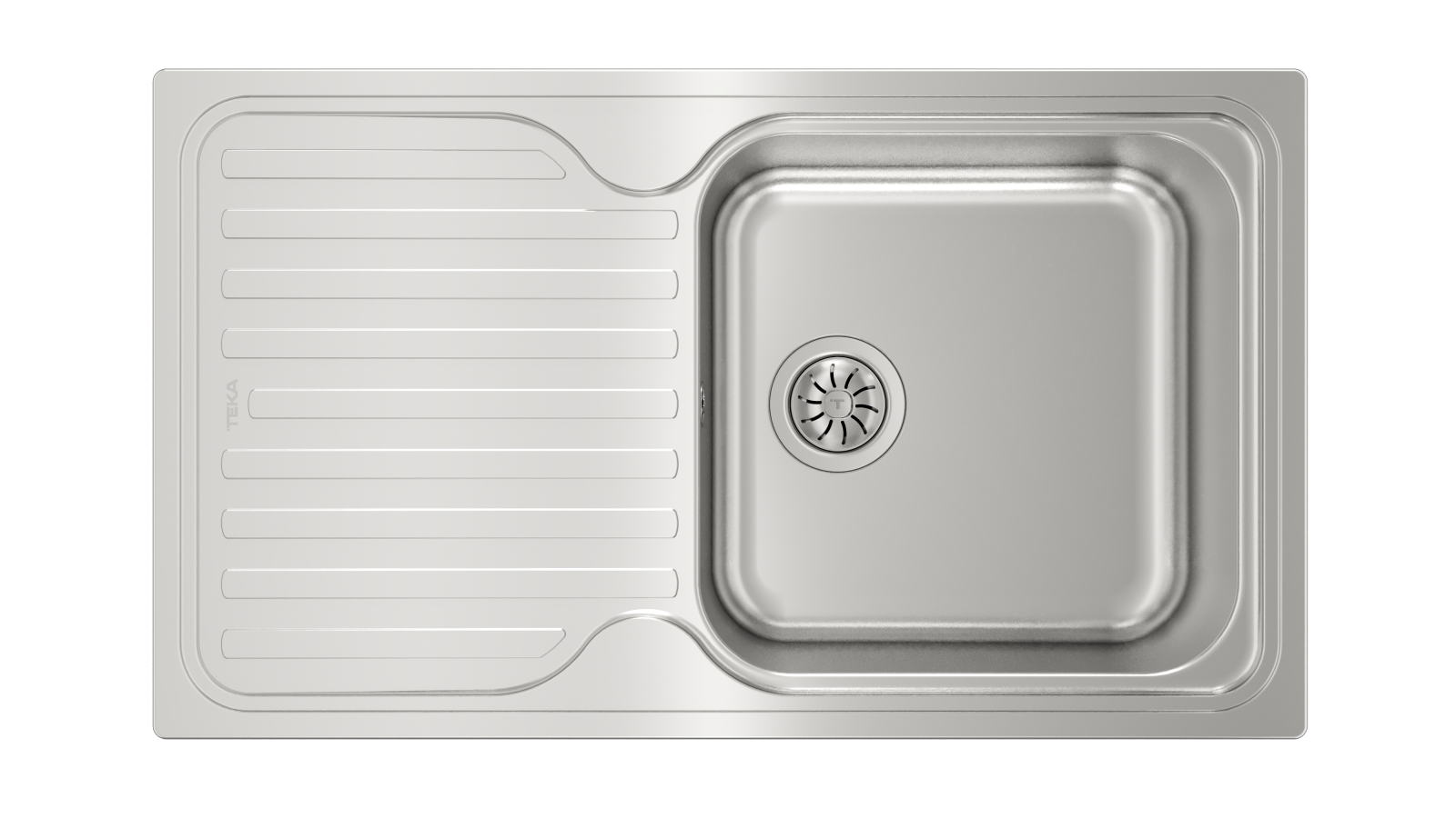 Chiuvetă din inox, 1 cuvă, 1 picurător, modalitate de instalare: Inset - Teka Classic 1B 1D 4