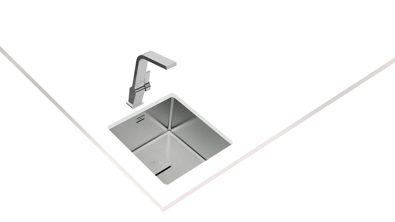 Chiuvetă "PureLine” din inox, 1 cuvă, instalare Undermount, Top & Flush - Teka FlexLinea RS15 40.40 8
