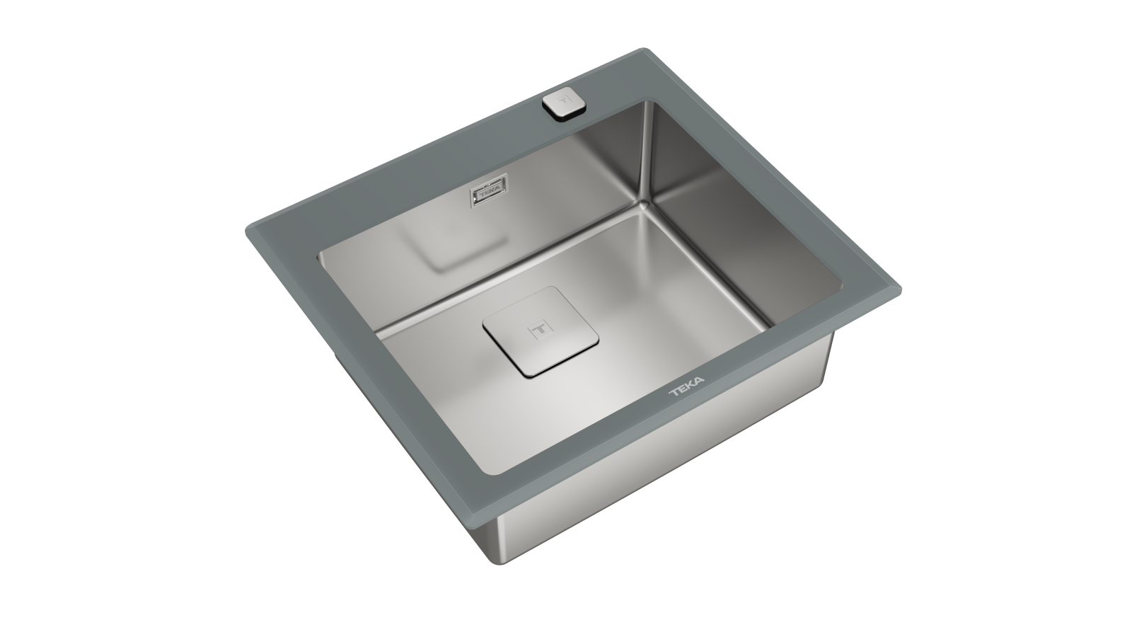 Chiuvetă cu finisaj din cristal PureLine, 1 cuvă din inox - Teka Diamond RS15 1B 4