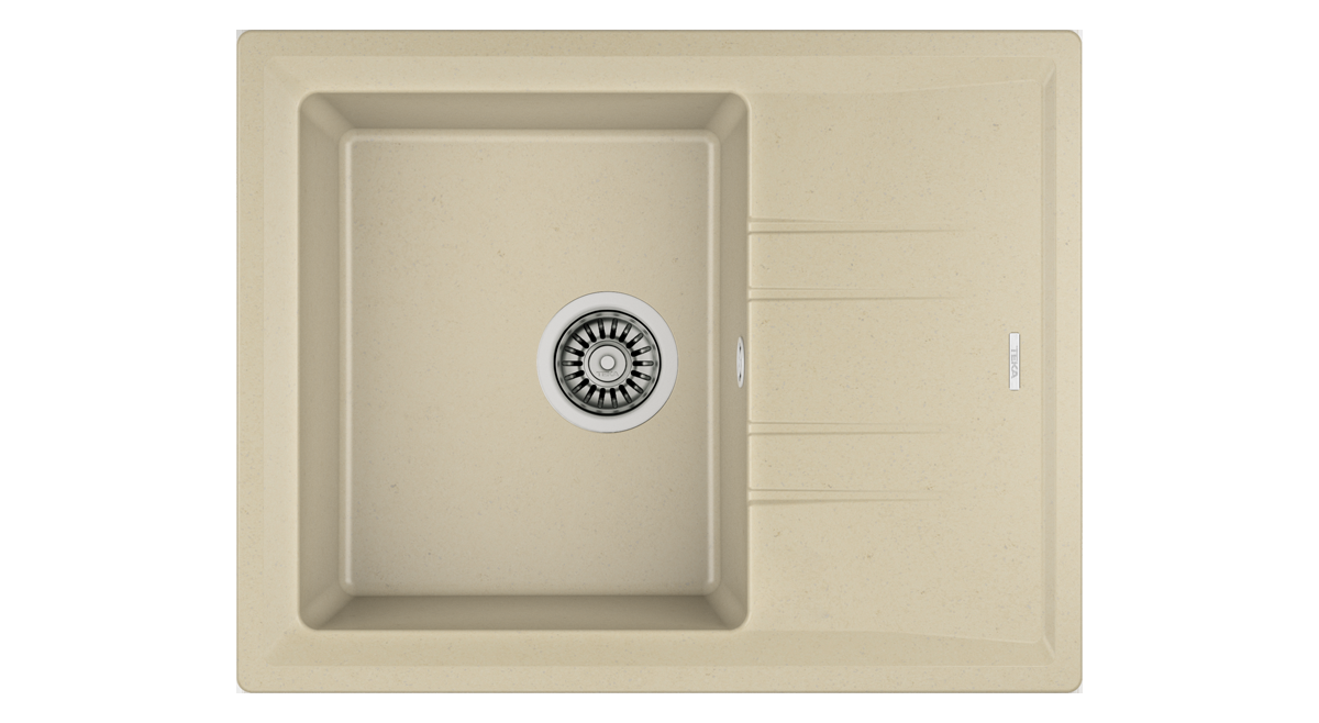 Chiuvetă Tegranite+, 1 cuvă și 1 picurător, instalare Inset - Teka Stone 45 S-TG 1B 1D 2