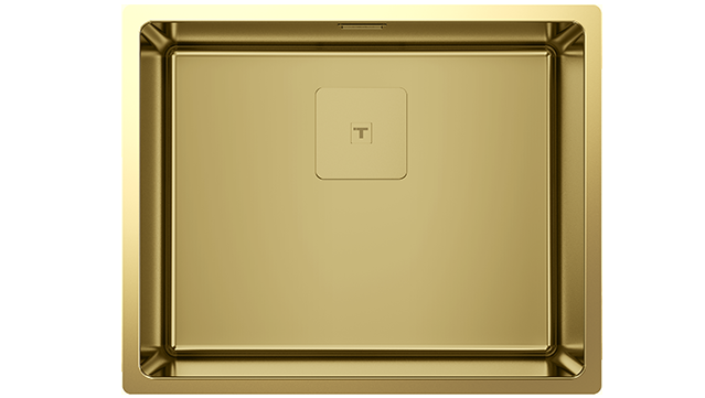 Chiuvetă din inox + tratament PVD, 1 cuvă , Instalare Top & Flush, Undermount - Teka FlexLinea RS15 50.40 BRASS 2