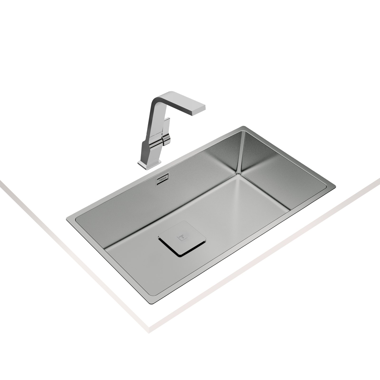 Chiuvetă "PureLine” din inox, 1 cuvă, instalare Undermount, Top & Flush - Teka FlexLinea RS15 71.40