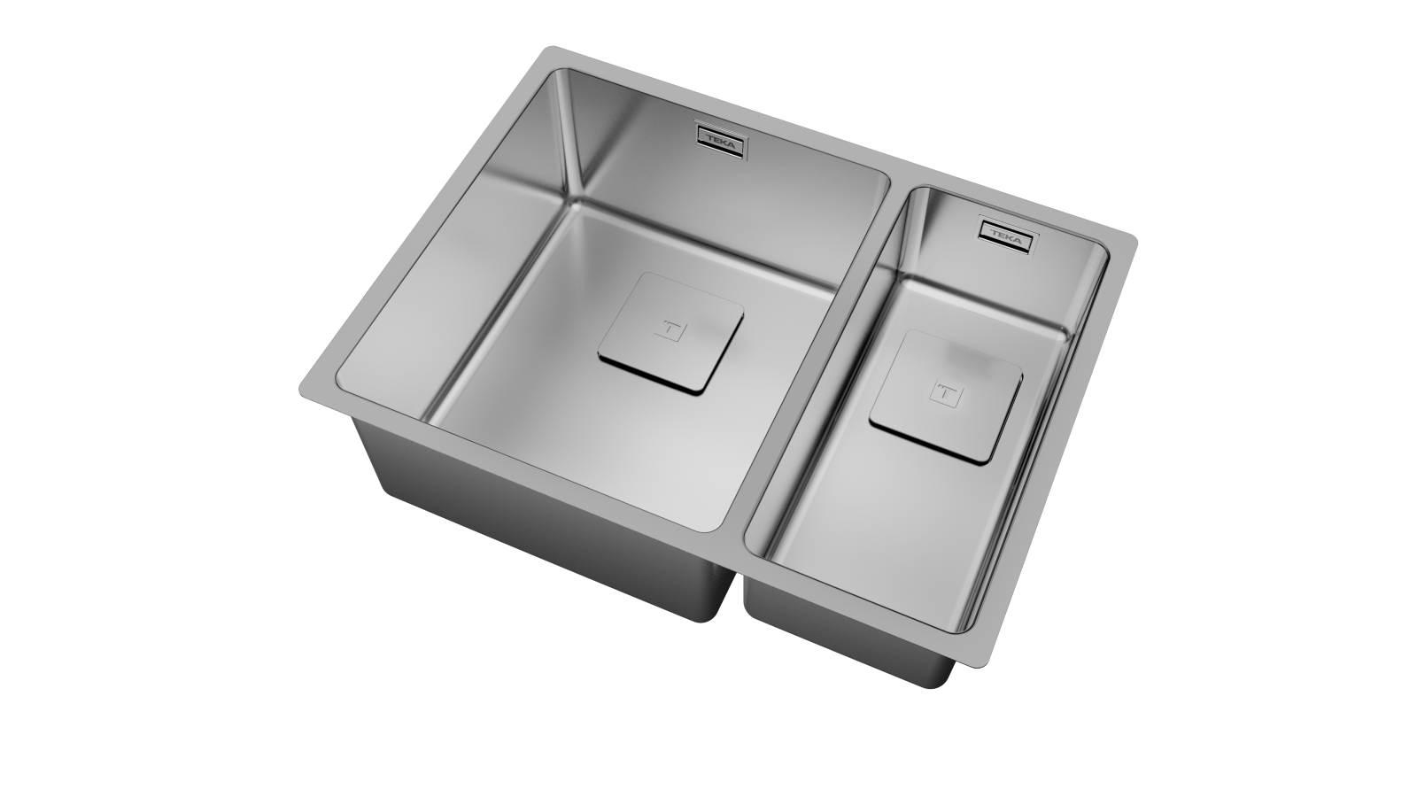 Chiuvetă "PureLine” din inox, 2 cuve, instalare Undermount, Top & Flush - Teka FlexLinea RS15 2B 580 5