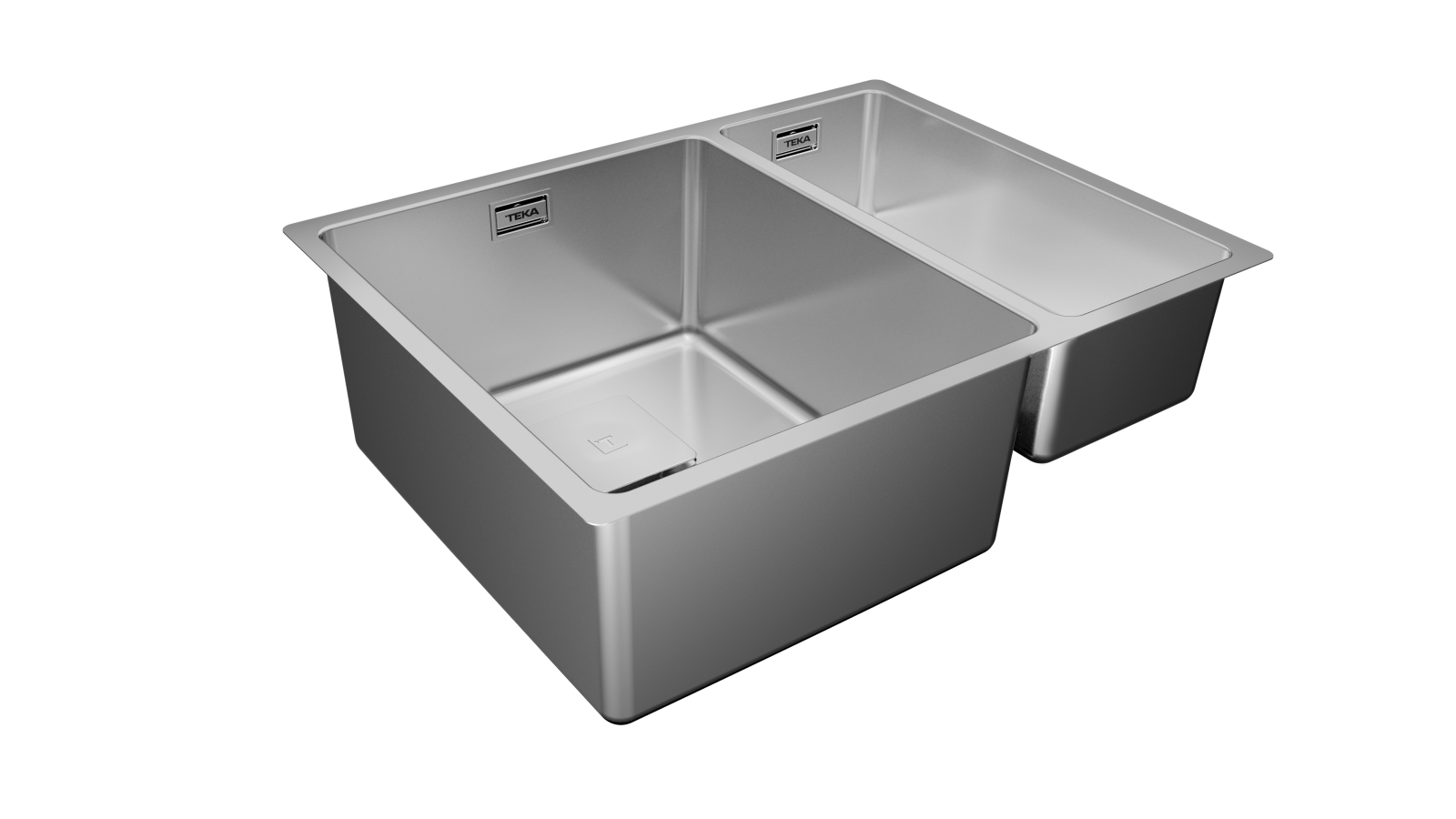 Chiuvetă "PureLine” din inox, 2 cuve, instalare Undermount, Top & Flush - Teka FlexLinea RS15 2B 580 6