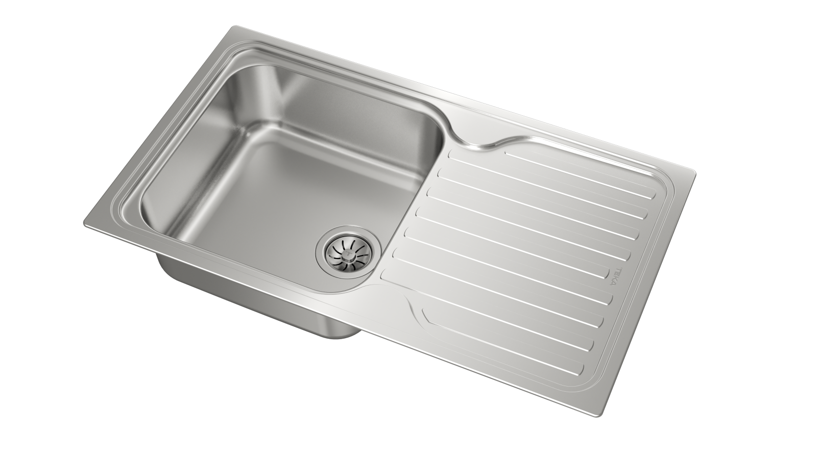 Chiuvetă din inox, 1 cuvă, 1 picurător, modalitate de instalare: Inset - Teka Classic 1B 1D 6