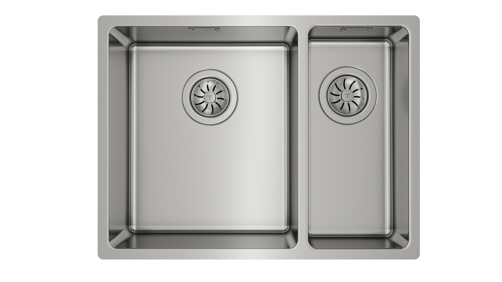 Chiuvetă "PureLine” din inox, 2 cuve, instalare Undermount - Teka Be Linea RS15 2B 580 3