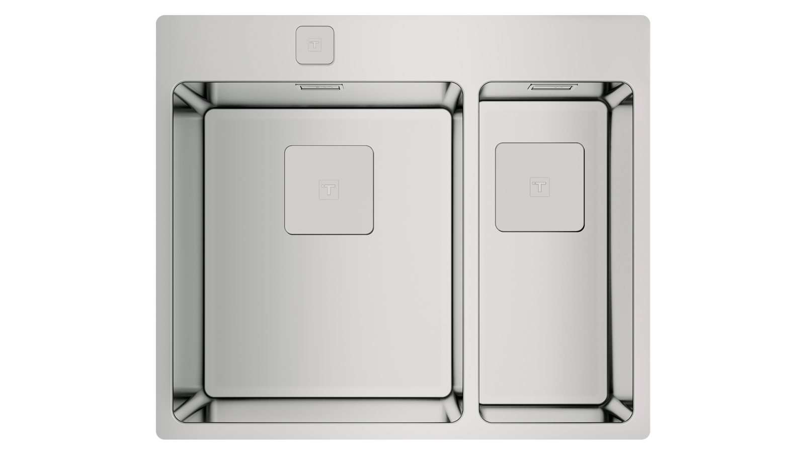 Chiuvetă "PureLine” din inox, 2 cuve, instalare Top & Flush - Teka ForLinea RS15 2B 580 AUTO 2