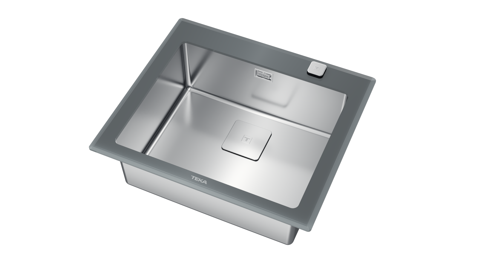 Chiuvetă cu finisaj din cristal PureLine, 1 cuvă din inox - Teka Diamond RS15 1B 5