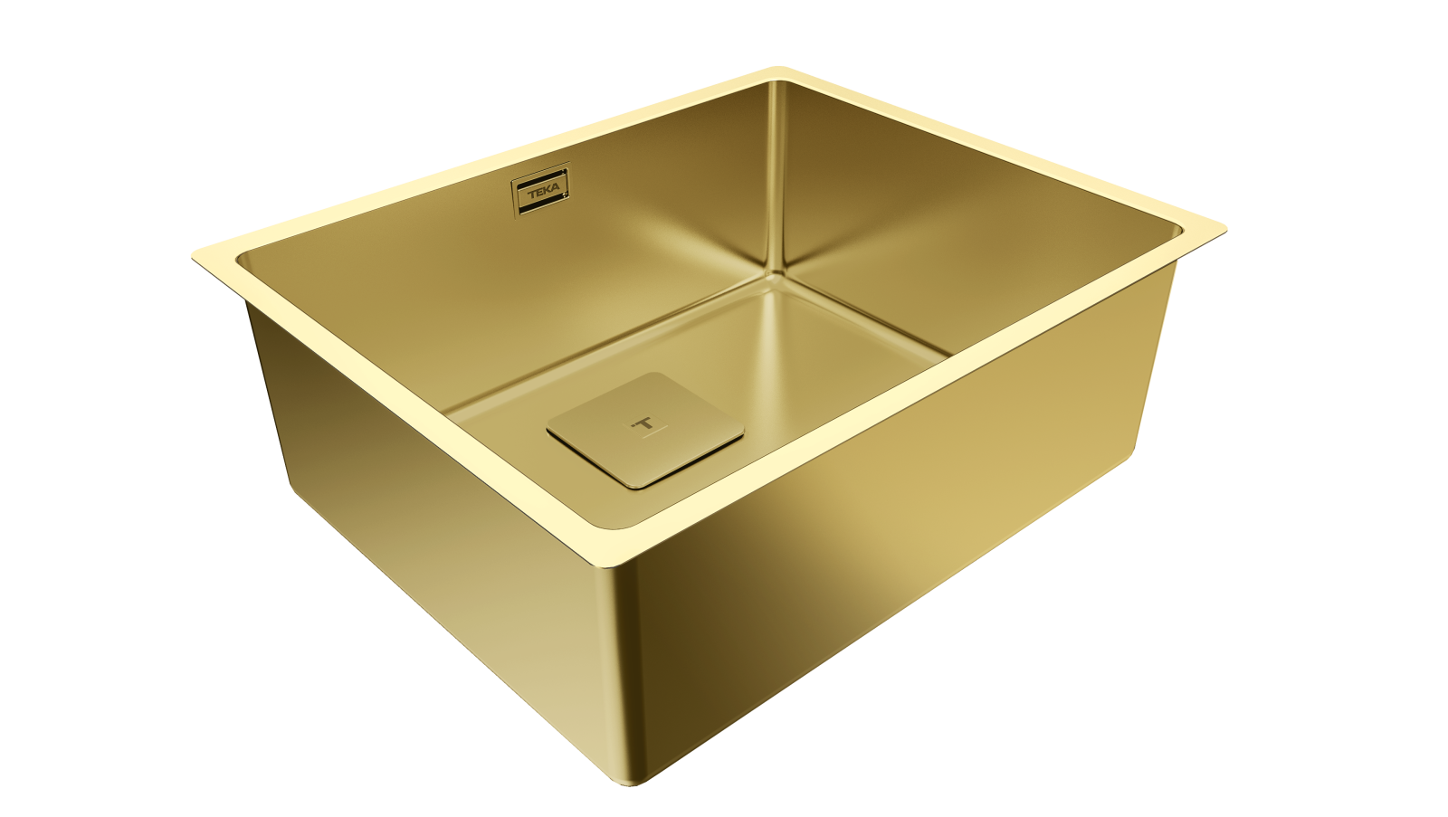 Chiuvetă din inox + tratament PVD, 1 cuvă , Instalare Top & Flush, Undermount - Teka FlexLinea RS15 50.40 BRASS 6