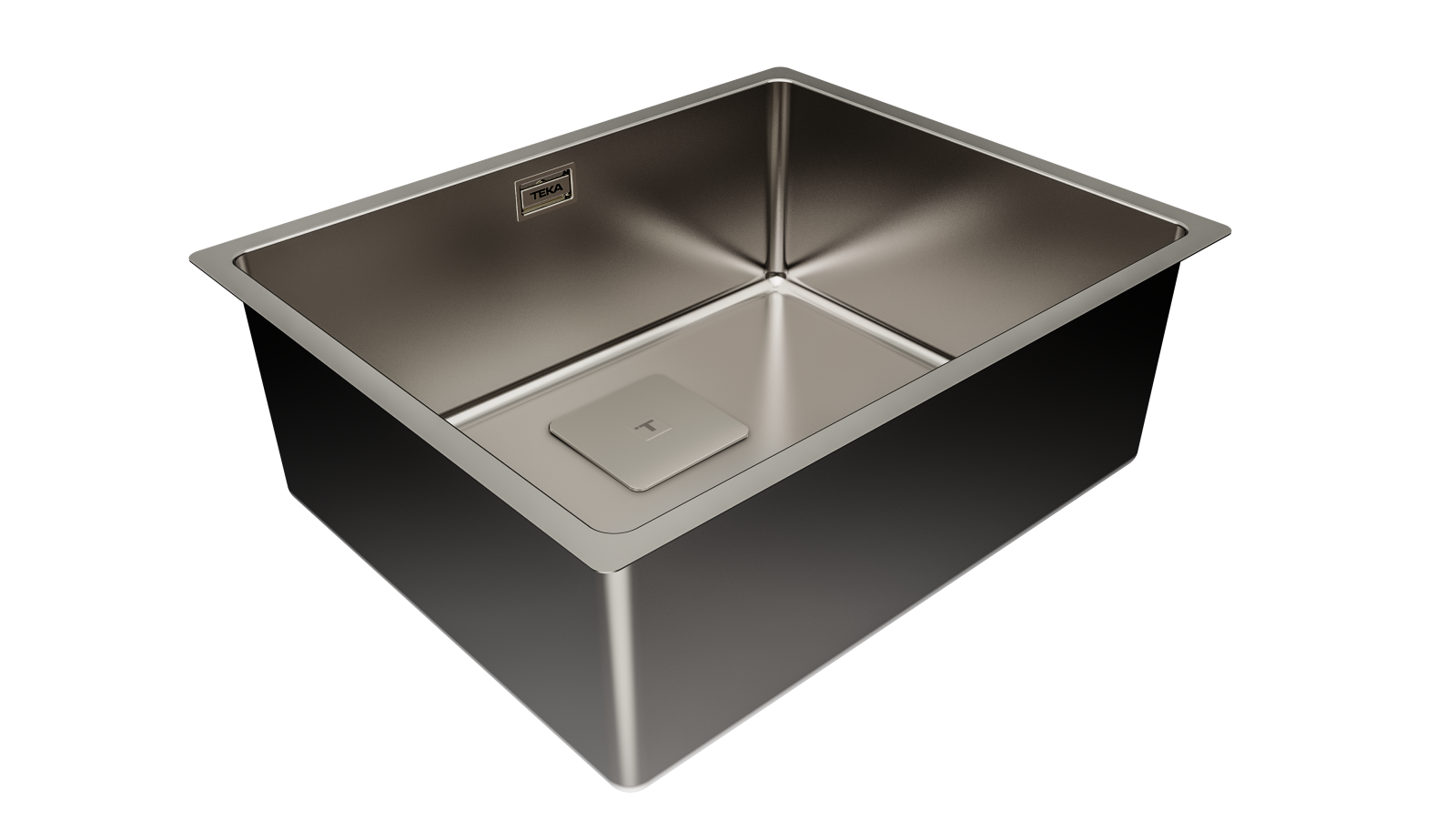 Chiuvetă din inox + tratament PVD, 1 cuvă , Instalare Top & Flush, Undermount - Teka FlexLinea RS15 50.40 Titanium 6