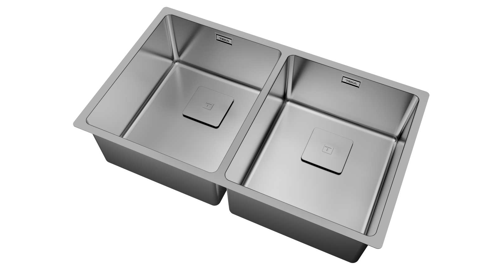 Chiuvetă "PureLine” din inox, 2 cuve, instalare Undermount, Top & Flush - Teka FlexLinea RS15 2B 740 5