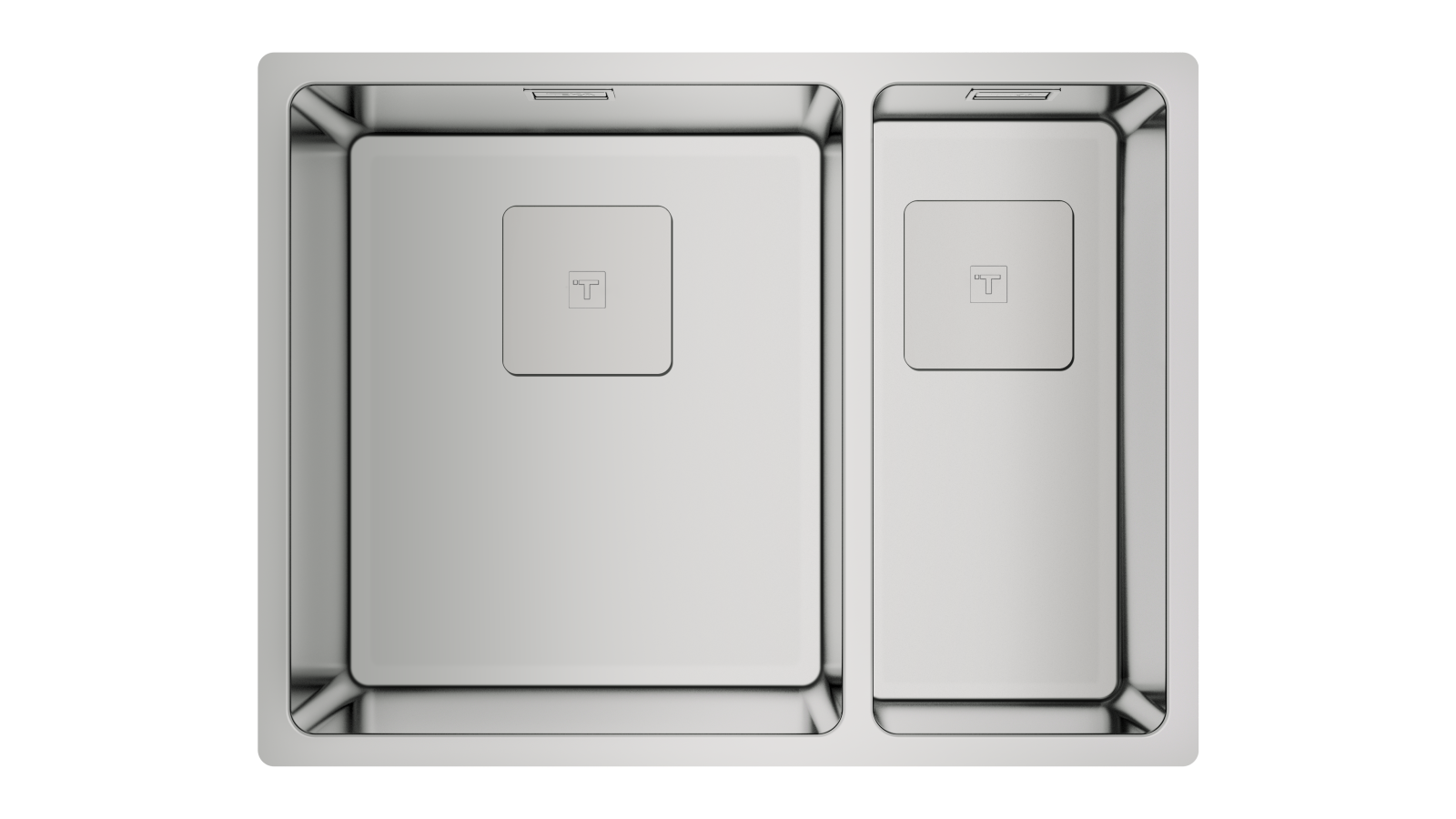 Chiuvetă "PureLine” din inox, 2 cuve, instalare Undermount, Top & Flush - Teka FlexLinea RS15 2B 580 3