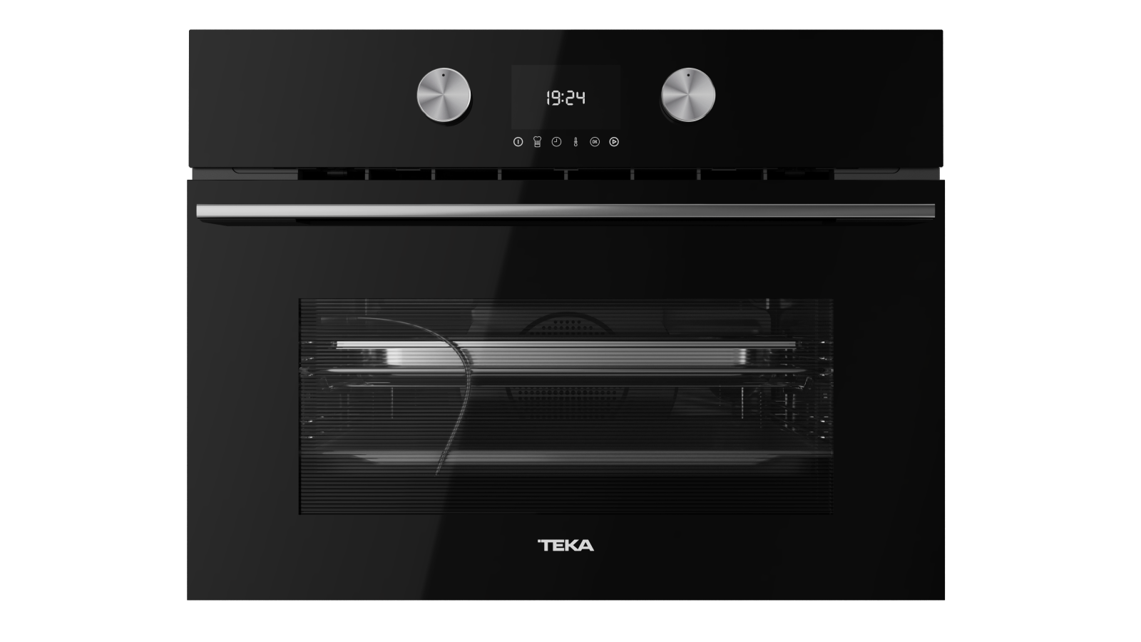 Cuptor compact multifuncțional, combi cu aburi cu 15 funcţii de preparare - Teka HLC 8470 SC BK 3