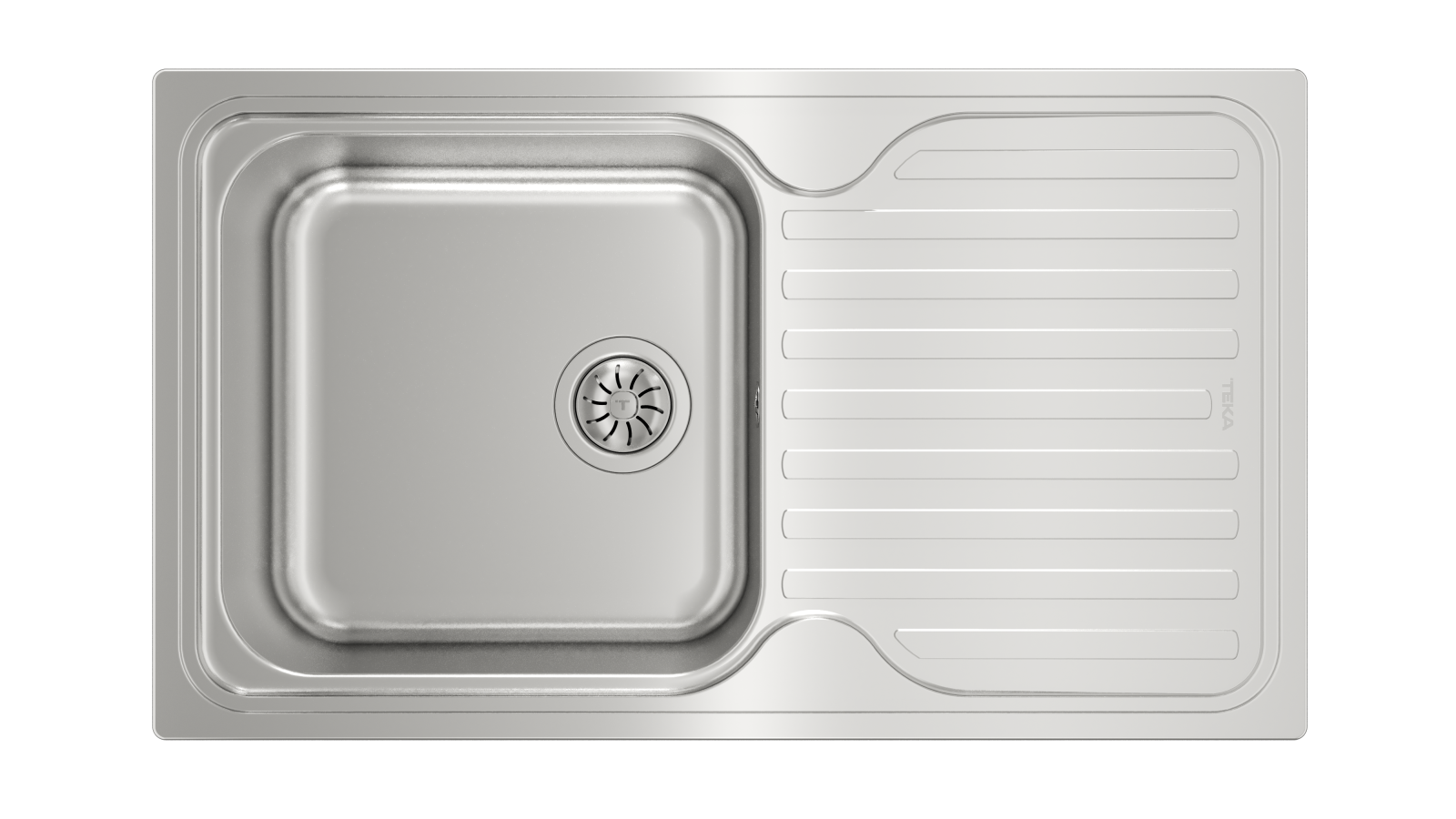 Chiuvetă din inox, 1 cuvă, 1 picurător, modalitate de instalare: Inset - Teka Classic 1B 1D 3