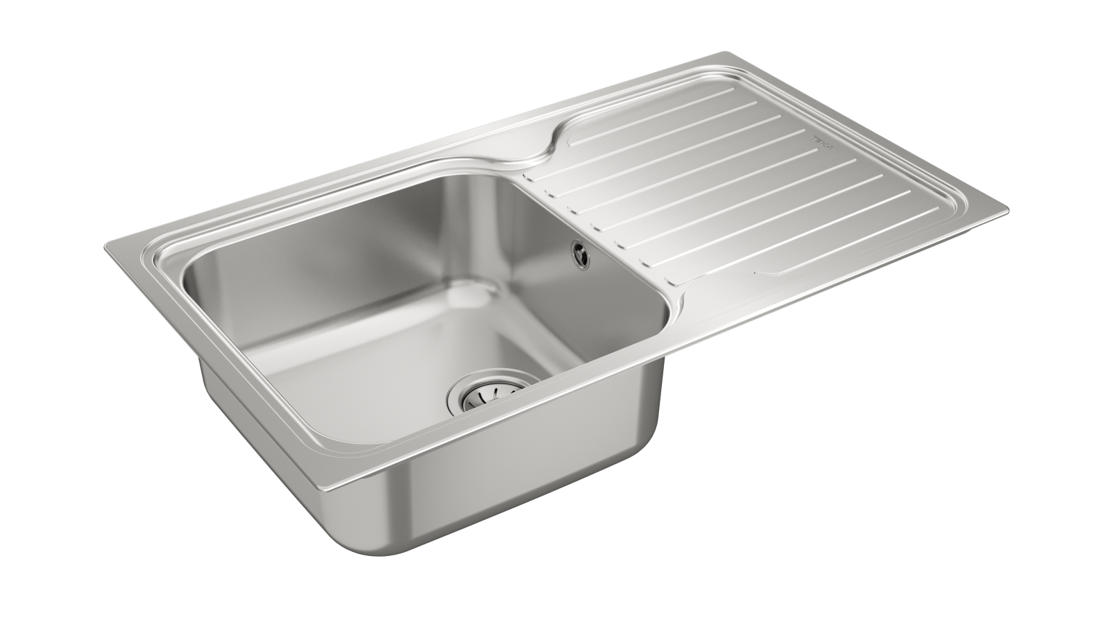 Chiuvetă din inox, 1 cuvă, 1 picurător, modalitate de instalare: Inset - Teka Classic 1B 1D 7