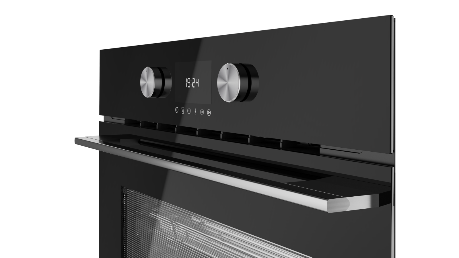Cuptor compact multifuncțional, combi cu aburi cu 15 funcţii de preparare - Teka HLC 8470 SC BK 6