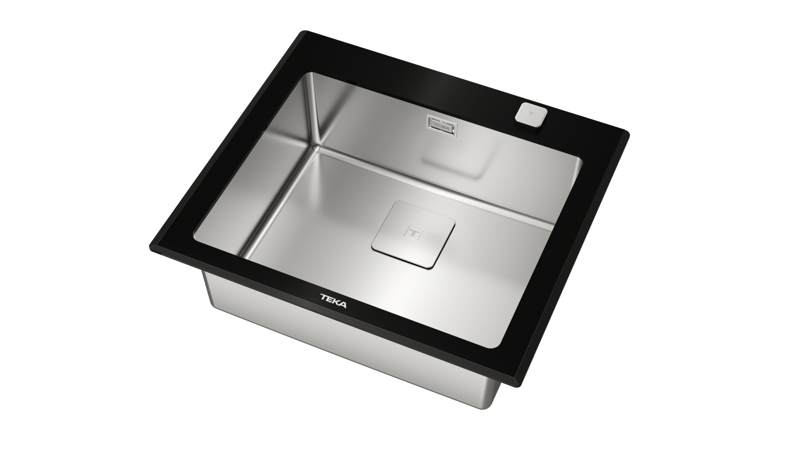 Chiuvetă cu finisaj din cristal PureLine, 1 cuvă din inox - Teka Diamond RS15 1B 5
