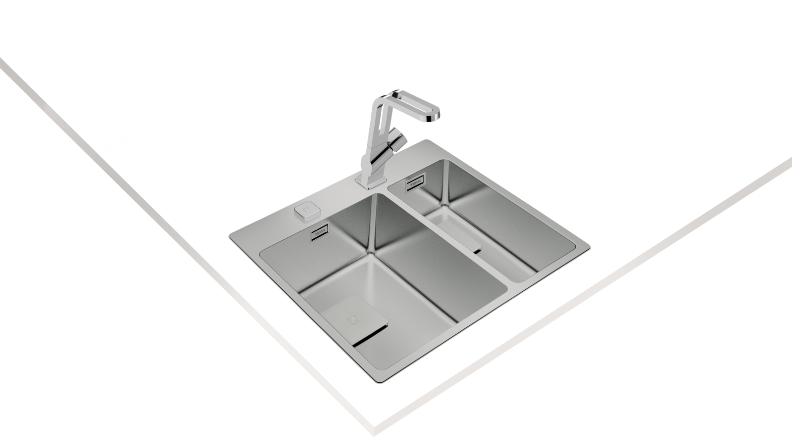 Chiuvetă "PureLine” din inox, 2 cuve, instalare Top & Flush - Teka ForLinea RS15 2B 580 AUTO 4