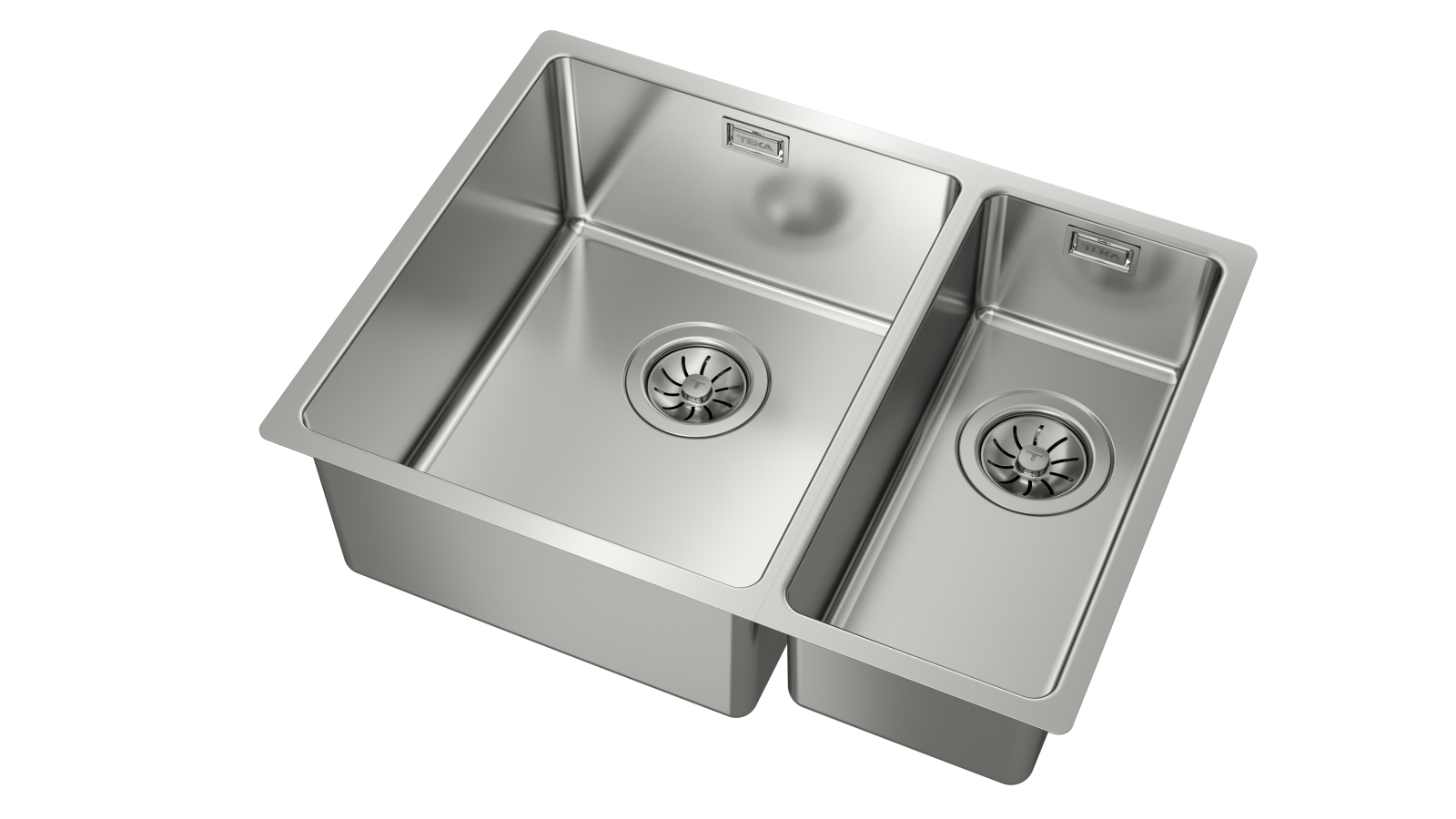 Chiuvetă "PureLine” din inox, 2 cuve, instalare Undermount - Teka Be Linea RS15 2B 580 5